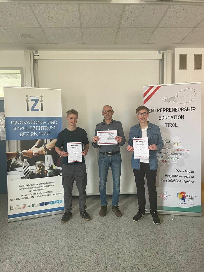 Sieger der Landesmeisterschaften Entrepreneurship – HTL Anichstraße